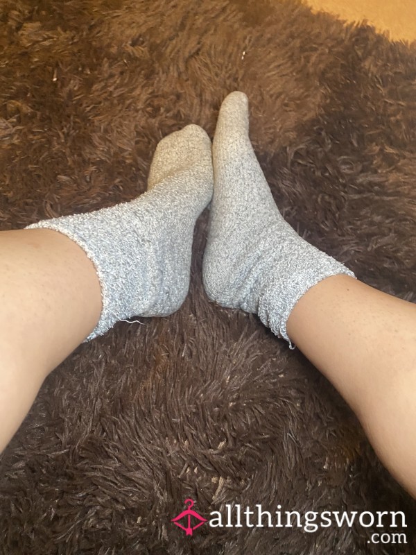 Fluffy Grey Socks