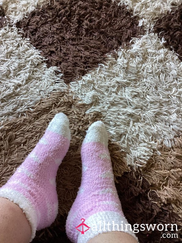 Fluffy Heart Socks