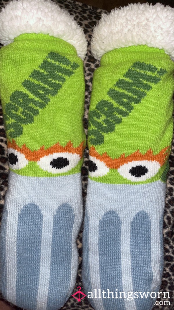 Fluffy Oscar The Grouch Women’s Socks 💋