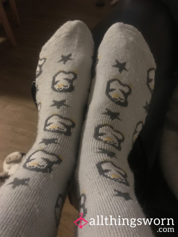 Fluffy Penguin Socks