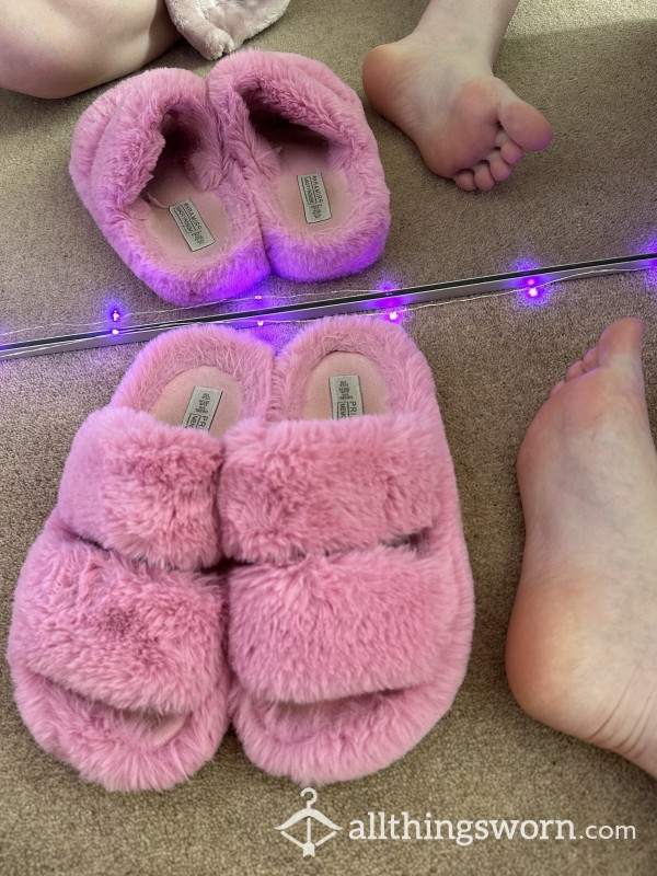 Fluffy Pink Slippers