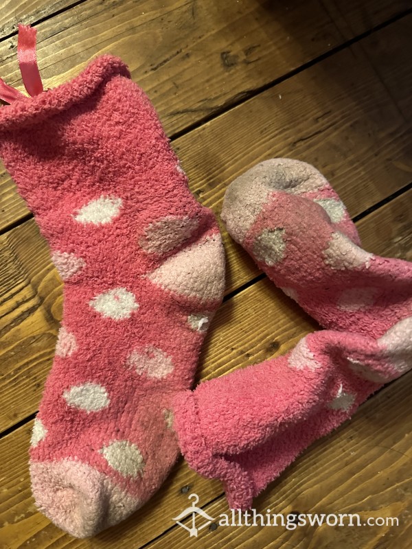 Fluffy Pink Socks