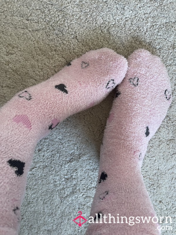 Fluffy Pretty Pink Socks