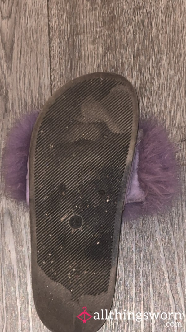 Fluffy Purple Slippers