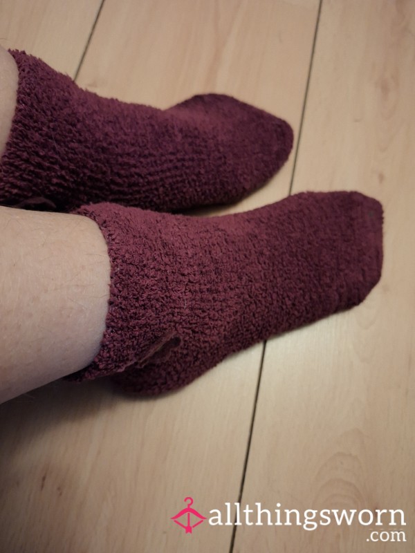 Fluffy Red Socks