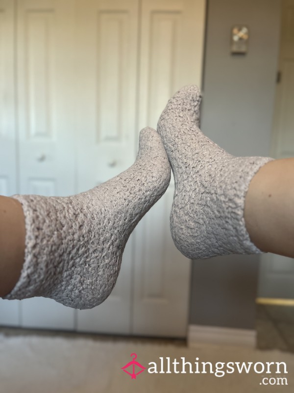 Fluffy White Socks