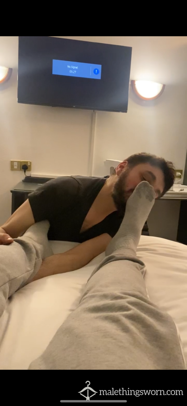 Foot Slave Sniffing Stinky Socked Feet Pt 1