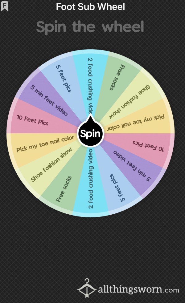 Foot Sub Wheel Spin