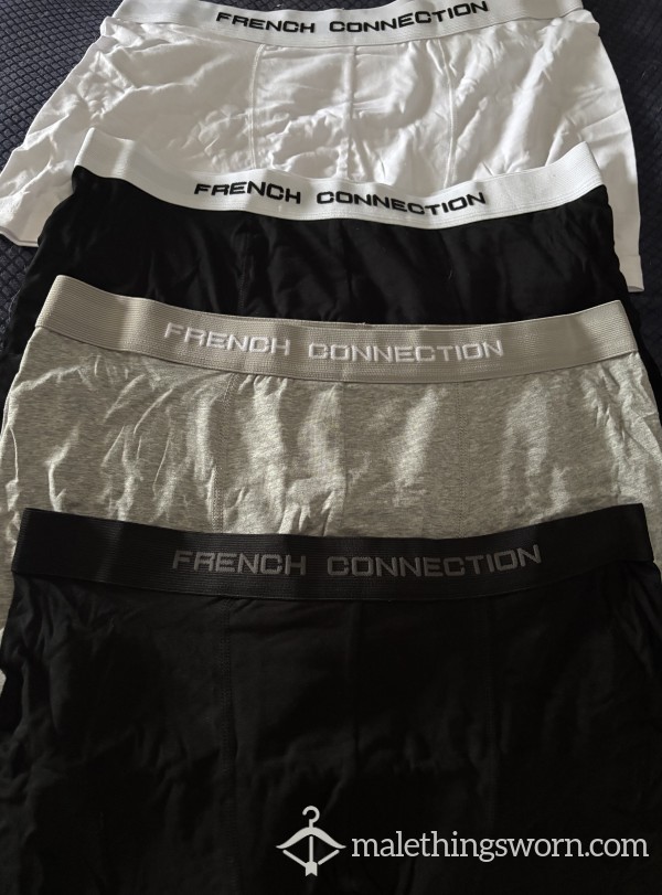 French Connection Trunks Size XL - 1x White/2x Black/1x Grey