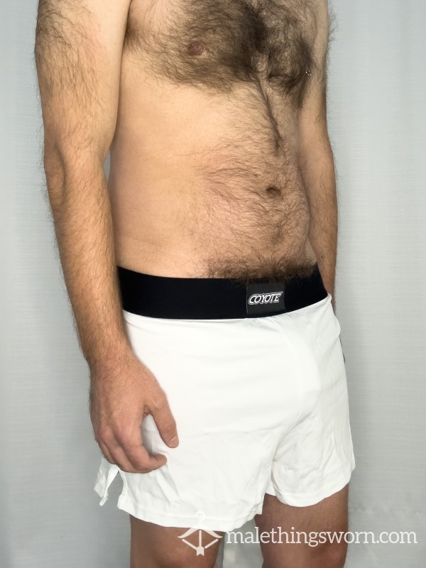 Fresh Customizable White Coyote Boxers