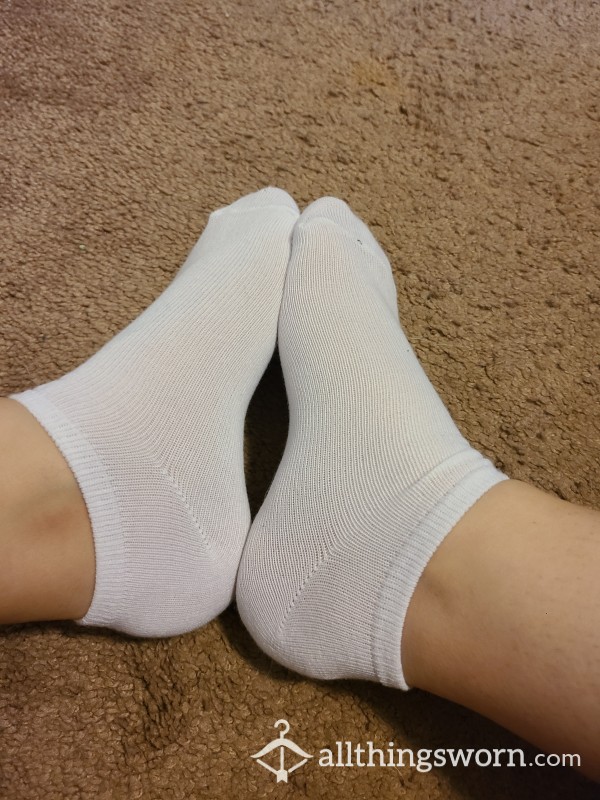 Fresh White Ankle Socks Wore How You Like Em 😘