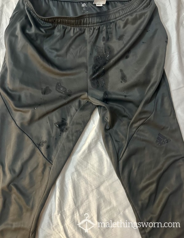 Freshly Drenched Well Worn Adidas Trackies Joggers