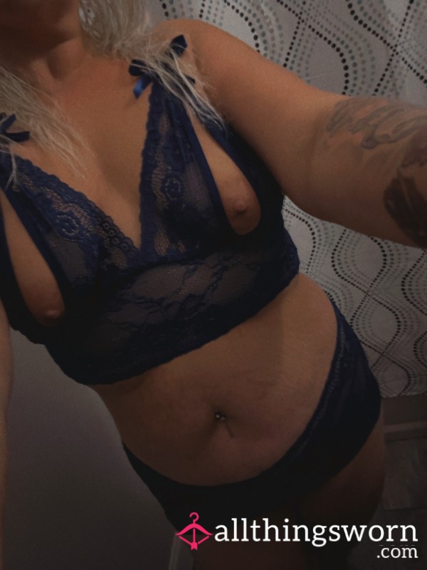 Freshly F**ked In, S**y Blue Lace Lingerie!