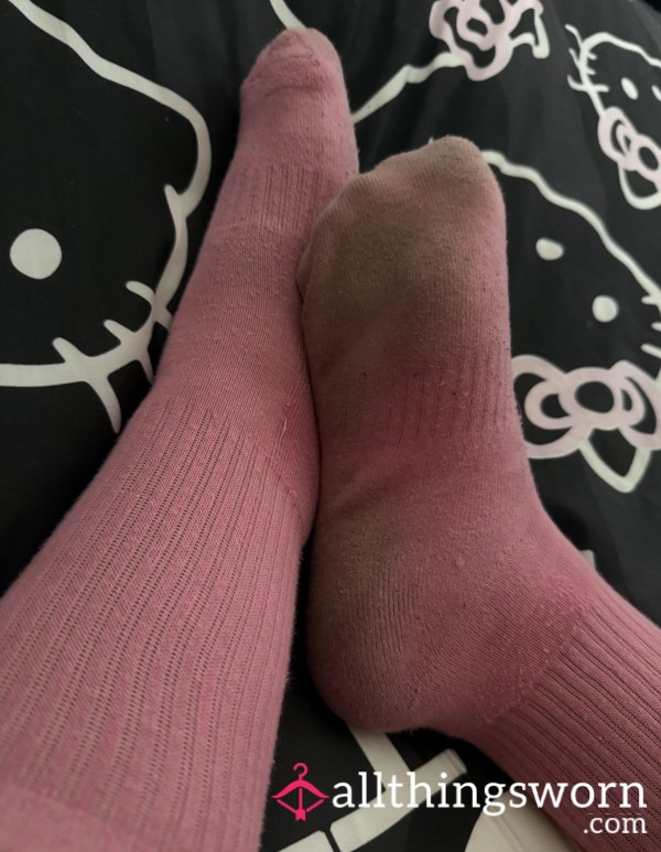 Freshly Worn Pretty Pink Gym Socks