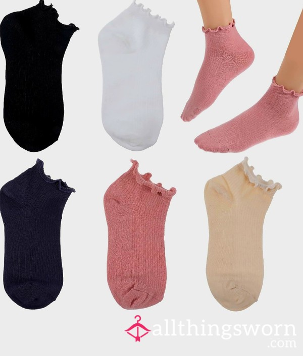 Frilly Damp Sweaty Ankle Socks Choose From 5 Colours 🍓