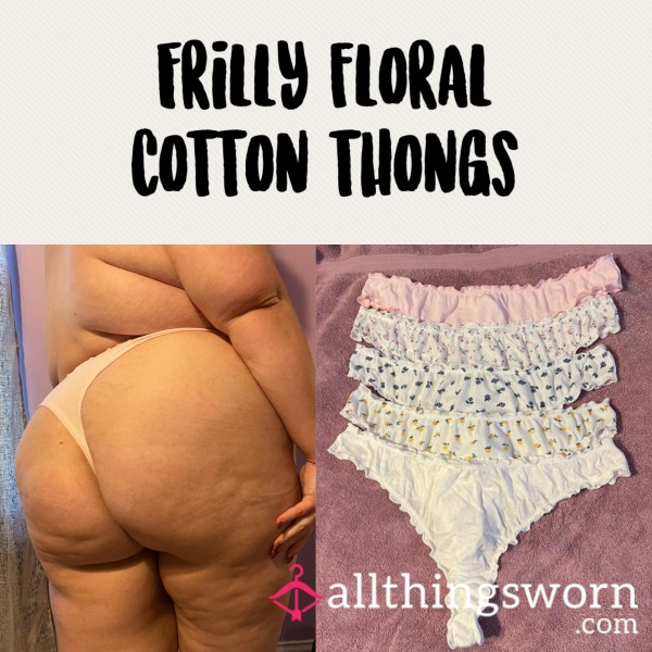 Frilly Flor*l Thongs