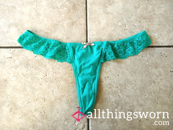 Frilly Green Thong