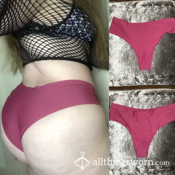 Fuchsia High Waisted Cheeky Nylon Panties Large