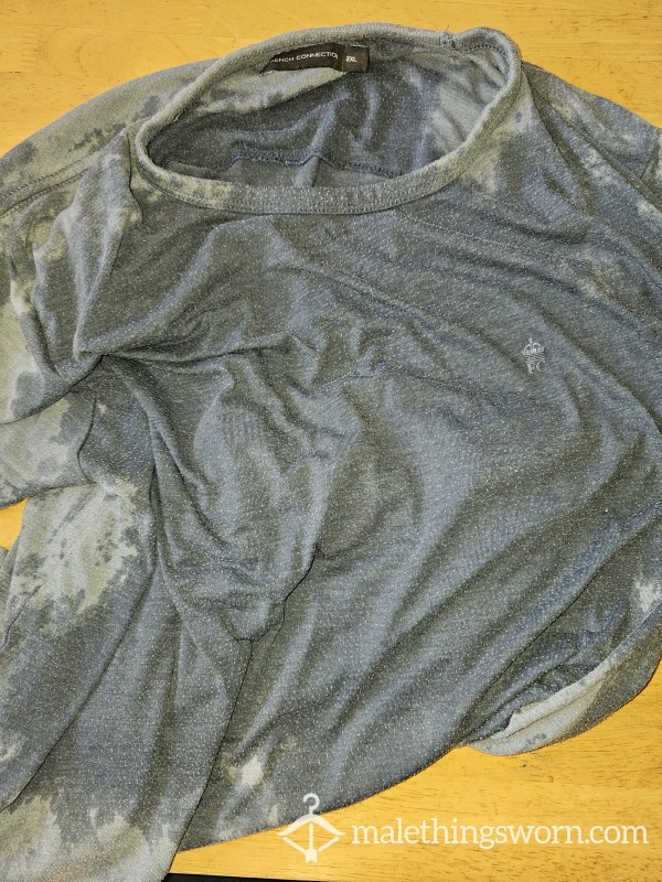 Full Cotton French Connection Gym Top Dripping With Sweat