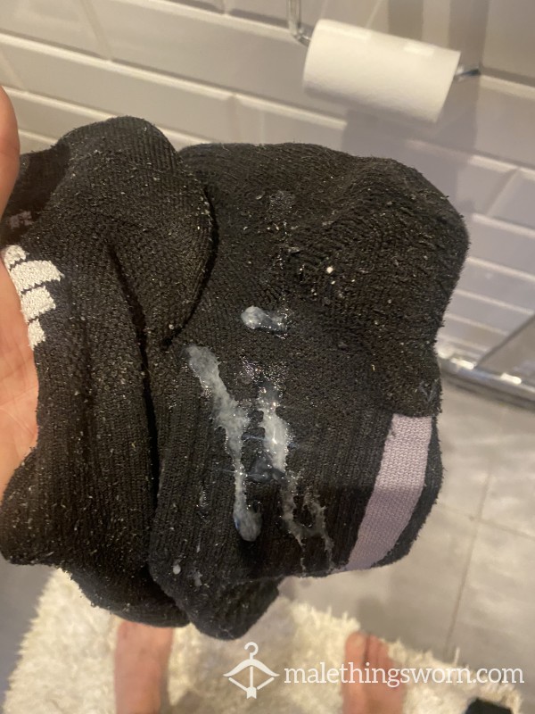 Full Day Worn And Jerked Over Socks