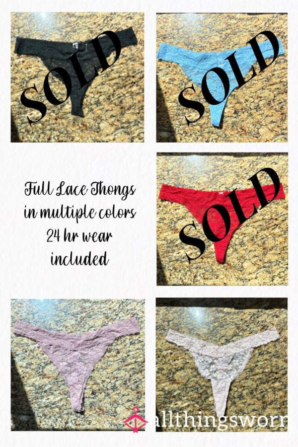 Full Lace Thong In Multiple Colors