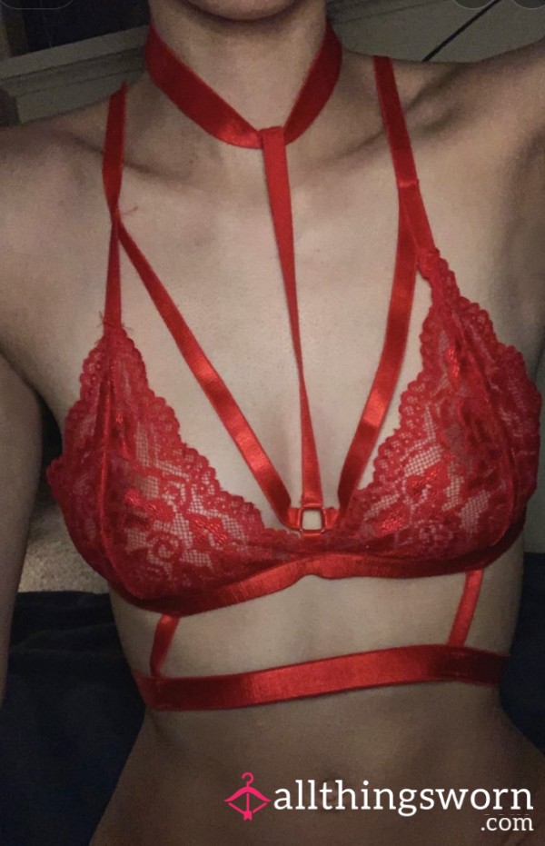 Full Set Red Lace Lingerie