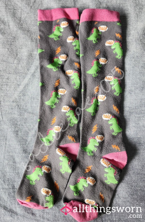 Fun Dinosaur Knee High Socks