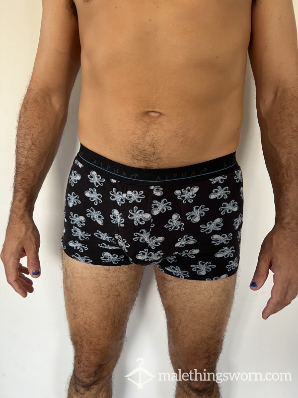 Fun Well-worn Octopus Boxer Shorts