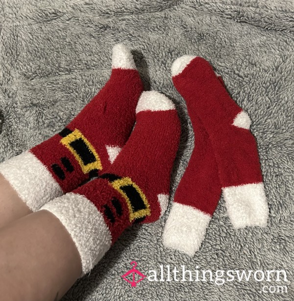 Fuzzy Christmas Socks