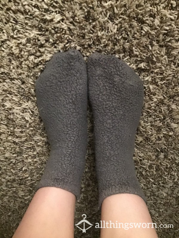 Fuzzy Grey Socks