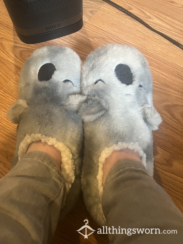 Fuzzy Koala Slippers With Ears- 50% OFF!