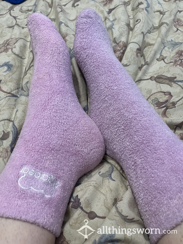 Fuzzy Purple Socks