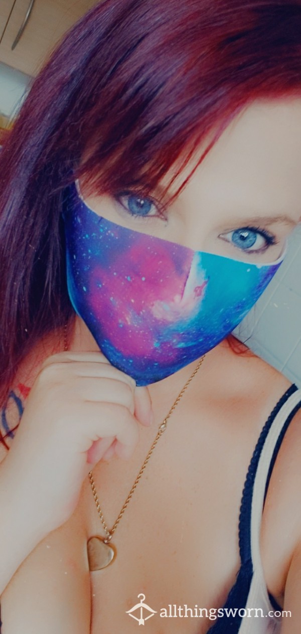 Galaxy Fabric Face Mask, Squirted In