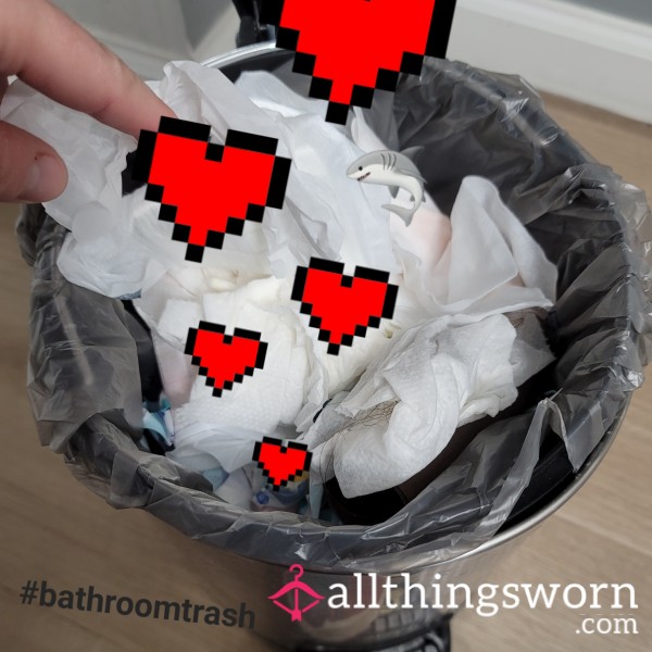 🗑 Garbage & Contents From Bathroom Trash Bin + 1 Naughty Surprise In Every Bag 😈