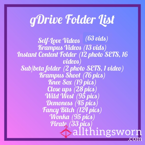 GDrive Folder And Price List (Bundles Available)