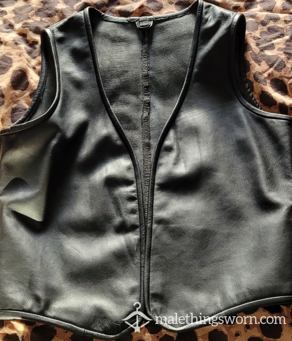 Genuine Lamb Leather Vest - Size L