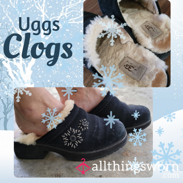 🚨💙 SALE! Genuine Uggs Slipper Clogs, Dark Blue, Ruined & Smelly