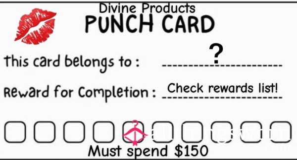 Get Free Rewards With My Hole Punch Card!!!