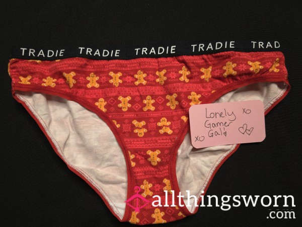 Gingerbread Man Tradie Panties.