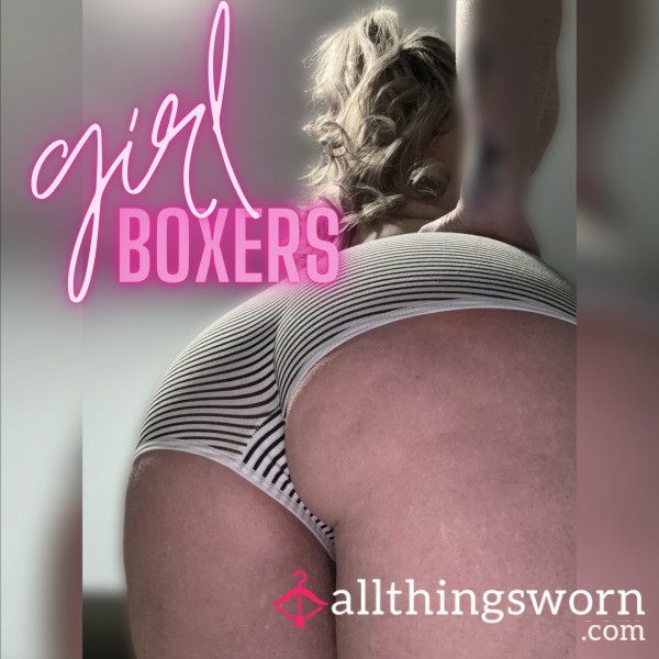 Girl Boxers 🖤 Worn For 48hrs Just For You 😘 Free Uk Tracked Postage 🖤 International Shipping Available 🖤