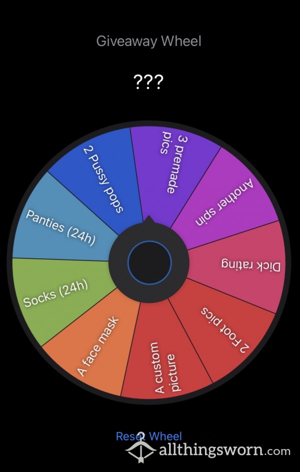 Giveaway Wheel! Everyone's A Winner