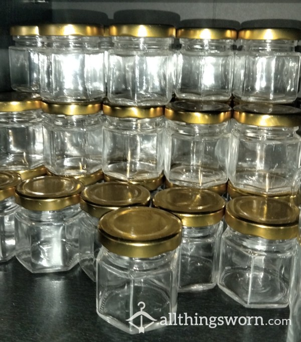 Gla** 1.5 Oz. Hexagon Jars