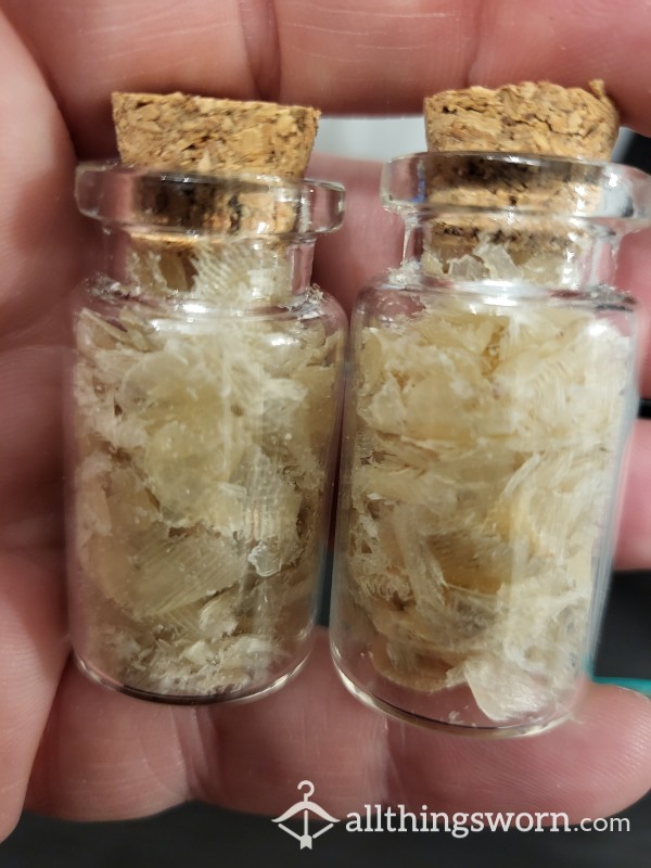 Gla** Vials Of Foot Shavings, Footdust, Or Toenails