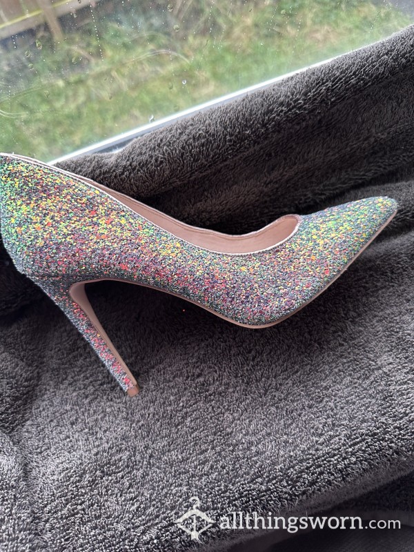 Glitter Heels Uk Size 6