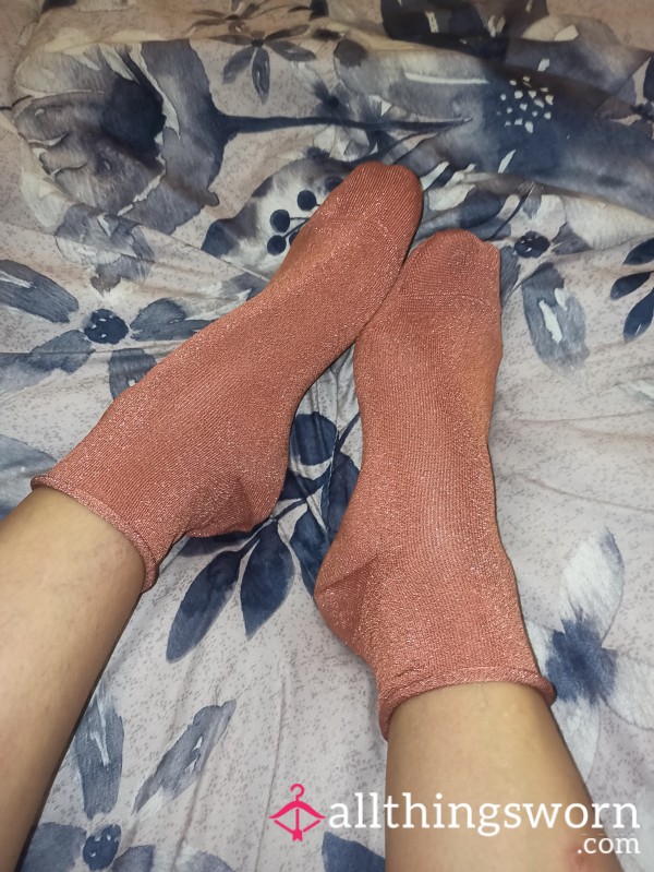 Glitter Pink Socks Calzini Socken Smelly