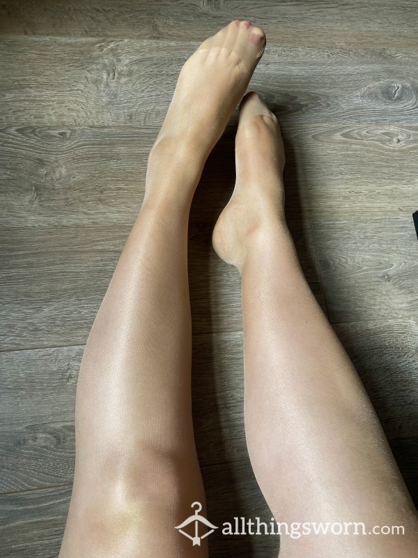 Gloss Tan Tights | Glossy Nylons