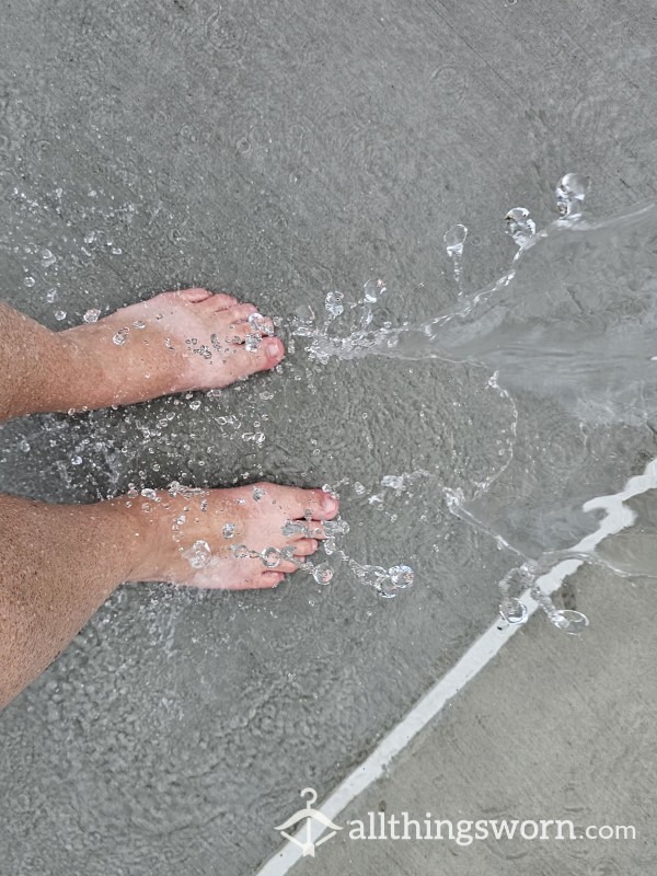 Super Cute Toes Splashing In Water