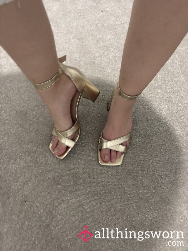 Gold High Heels