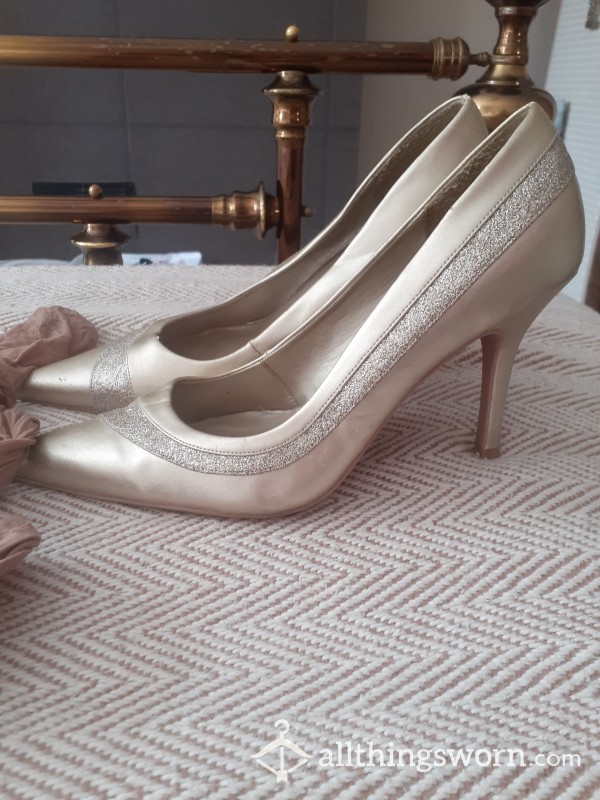 Gold Sliver Heels