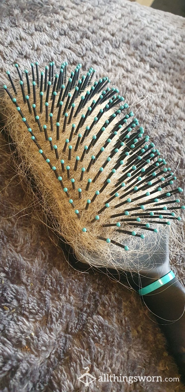 Golden Hair From Hairbrush